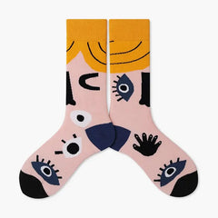 Colorful Cartoon Cotton Socks for EU35-43 US5-8.5