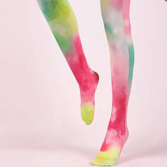 Colorful Cotton Design Patterns Pantyhose Multicolored