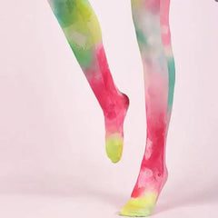 Colorful Cotton Design Patterns Pantyhose Multicolored