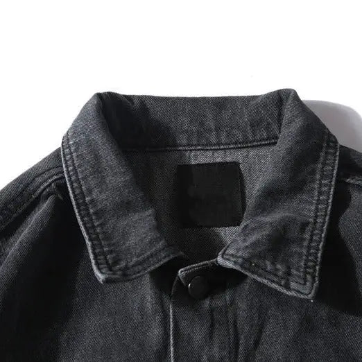 Colorful Denim Jacket with Fiery Multicolor Design