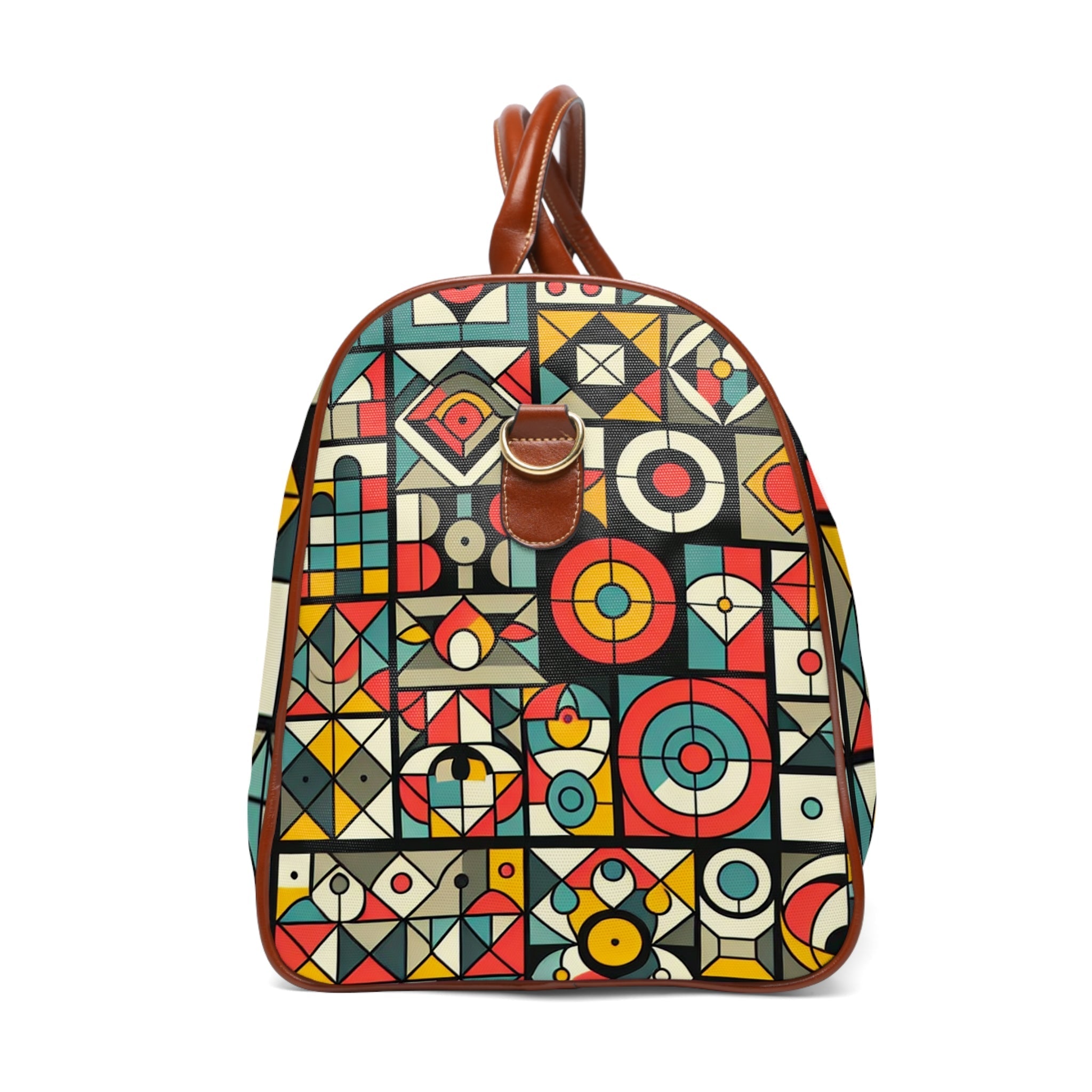 Colorful Geometric Travel Bag with Multi Shape Pattern 20’’