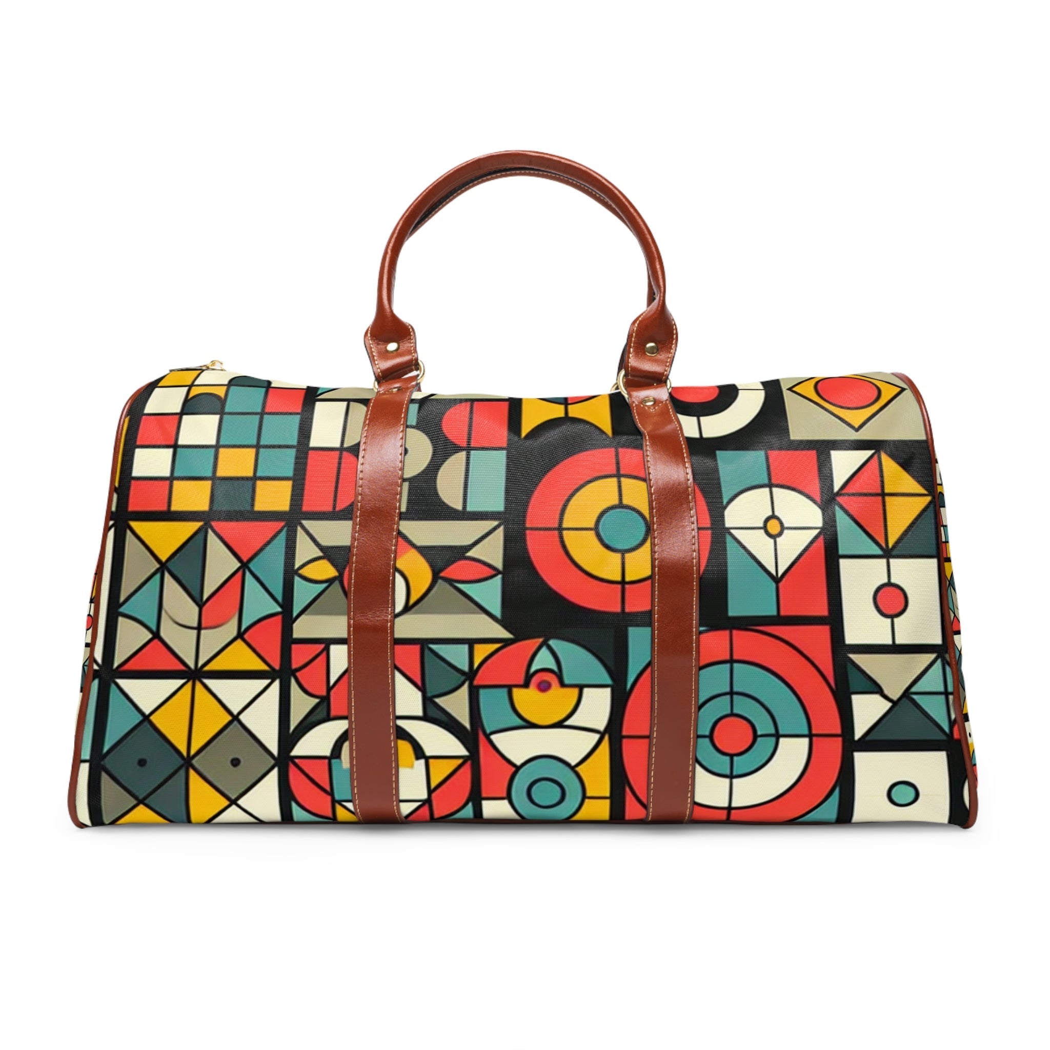 Colorful Geometric Travel Bag with Multi Shape Pattern 20’’