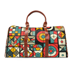 Colorful Geometric Travel Bag with Multi Shape Pattern 20’’