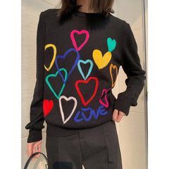Colorful Heart Love Sweater