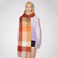 Colorful Plaid Pashmina Scarf