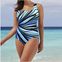 Colorful Plus Sizes One Piece Beachwear Swimsuit