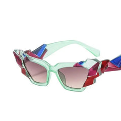 Colorful Polygon Eye Sunglasses