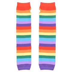 Colorful Rainbow Knee Socks & Arm Warmer Gloves