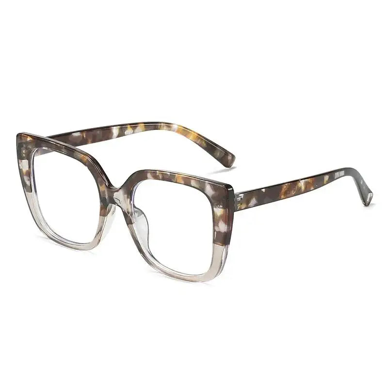 Colorful Square Anti-Glare Eyeglasses Frames - Gray