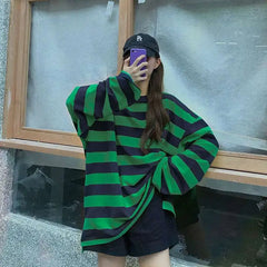 Colorful Striped oversize Sweatshirt