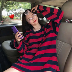 Colorful Stripes Korean Styles Sweatshirt for Men and Women