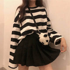 Colorful Stripes Korean Styles Sweatshirt for Men and Women