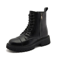 Combat Sole Ankle Zipper Boots Euro Size 35 Black / 34