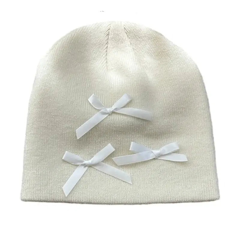 Comfortable Lace-Up Knitted Beanie for Everyday Wear