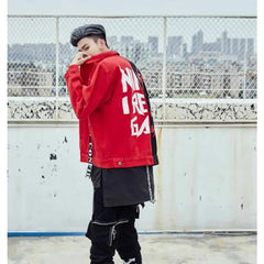 Confiden Denim Jacket Classic Distressed Trucker Style