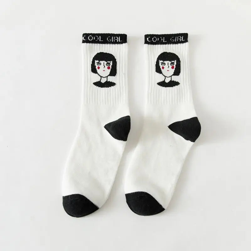 Coolest Cotton Socks - Girl With Short Hair / One Size