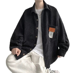 Corduroy Long Sleeve Korean Shirt