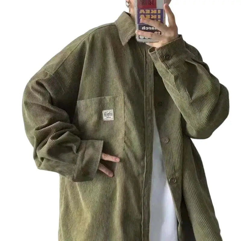 Corduroy Long Sleeve Oversize Shirt