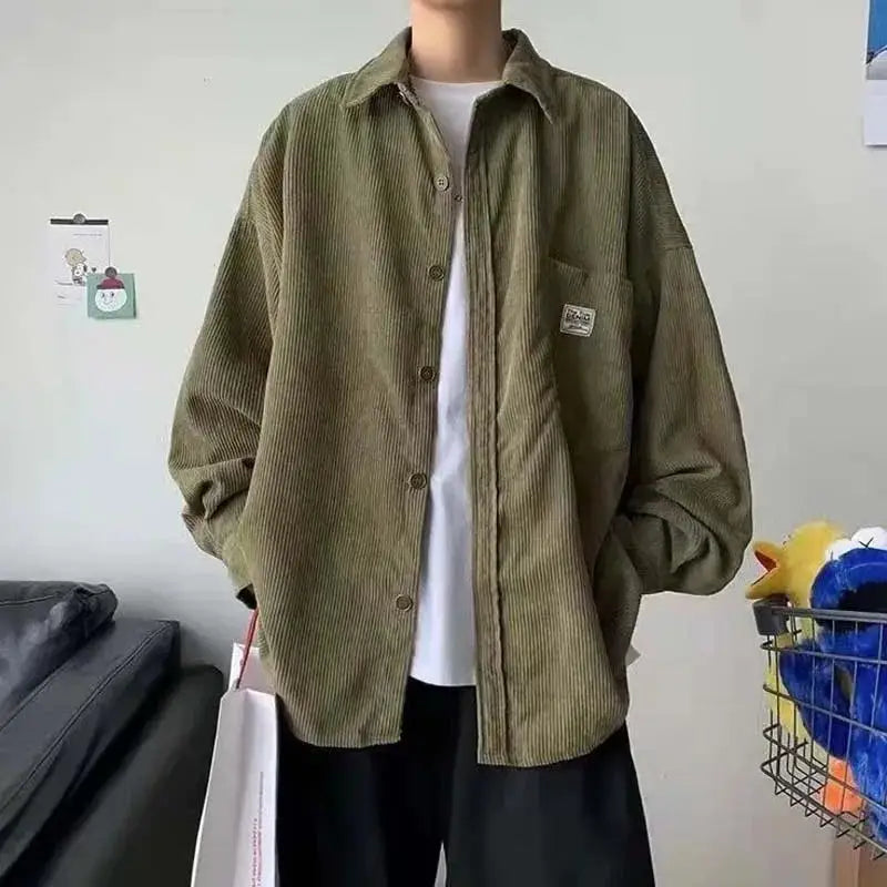 Corduroy Long Sleeve Oversize Shirt