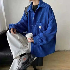 Corduroy Long Sleeve Oversize Shirt for Men and Women
