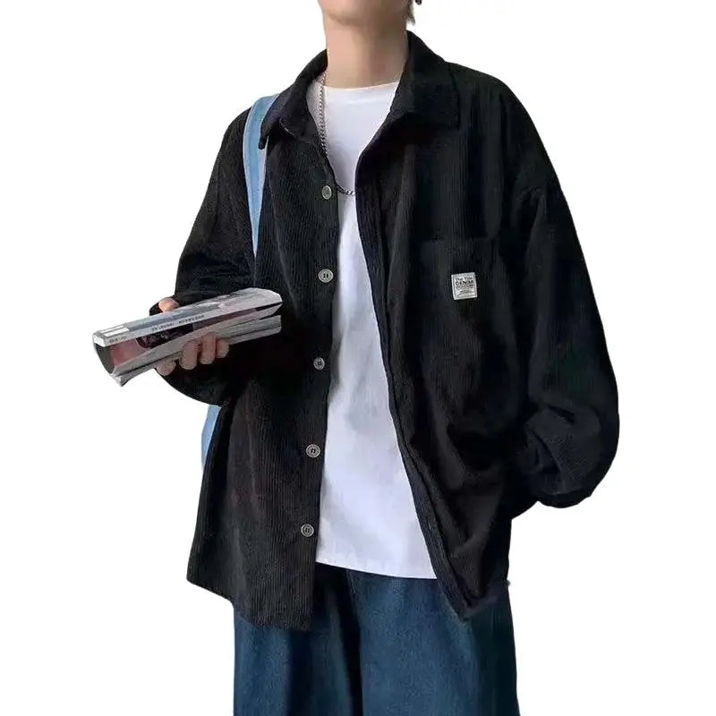 Corduroy Long Sleeve Oversize Shirt for Men and Women