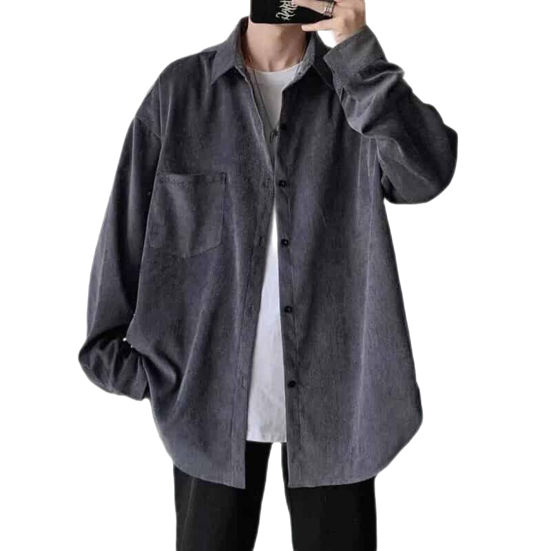 Corduroy Oversize Long Sleeve Shirts