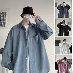 Corduroy Oversize Long Sleeve Shirts