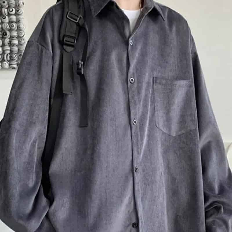 Corduroy Oversize Long Sleeve Shirts