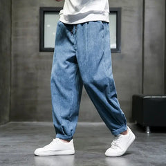 Corduroy Sweatpants Solid Color Full Length for Men