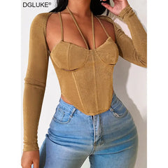 Corset Mesh Polyester Spandex Breathable Design