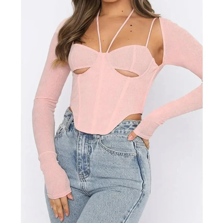 Corset Mesh Polyester Spandex Breathable Design