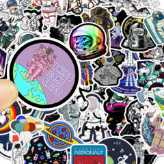 Cosmic Space Cartoon Stickers