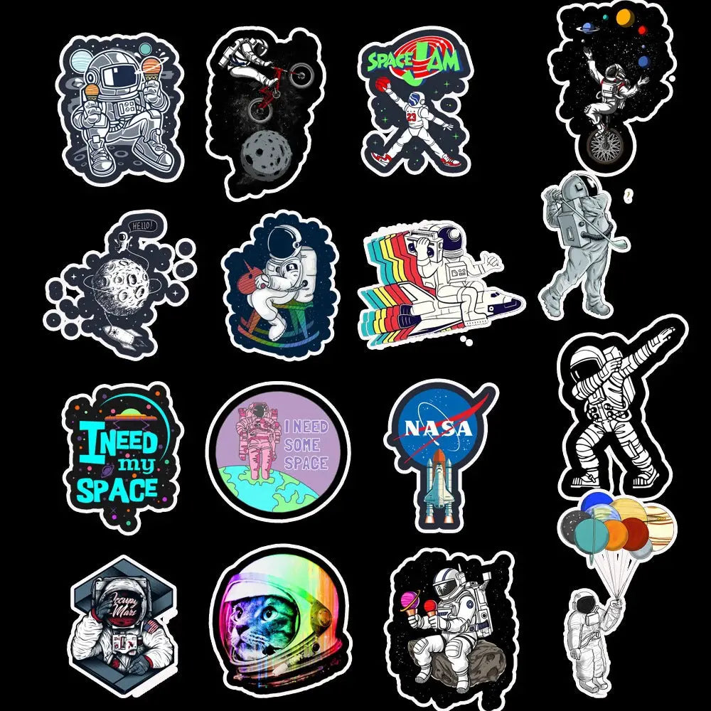 Cosmic Space Cartoon Stickers