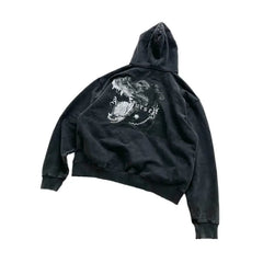 Cotton Askyurself Dog Head Hooded Sweatshirt