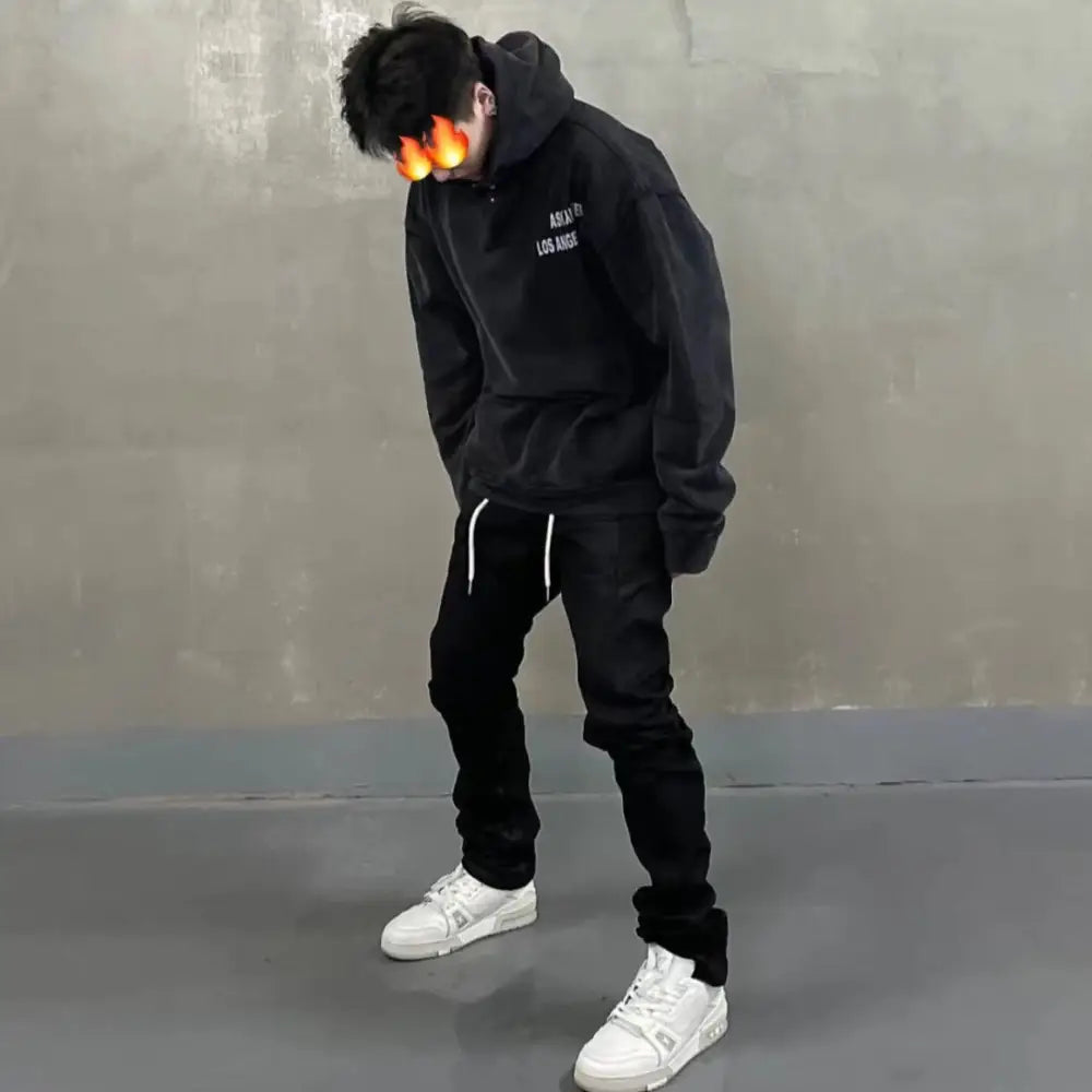 Cotton Askyurself Dog Head Hooded Sweatshirt