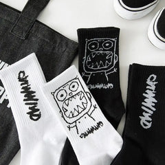 Cotton Bamboo Demon Face Socks