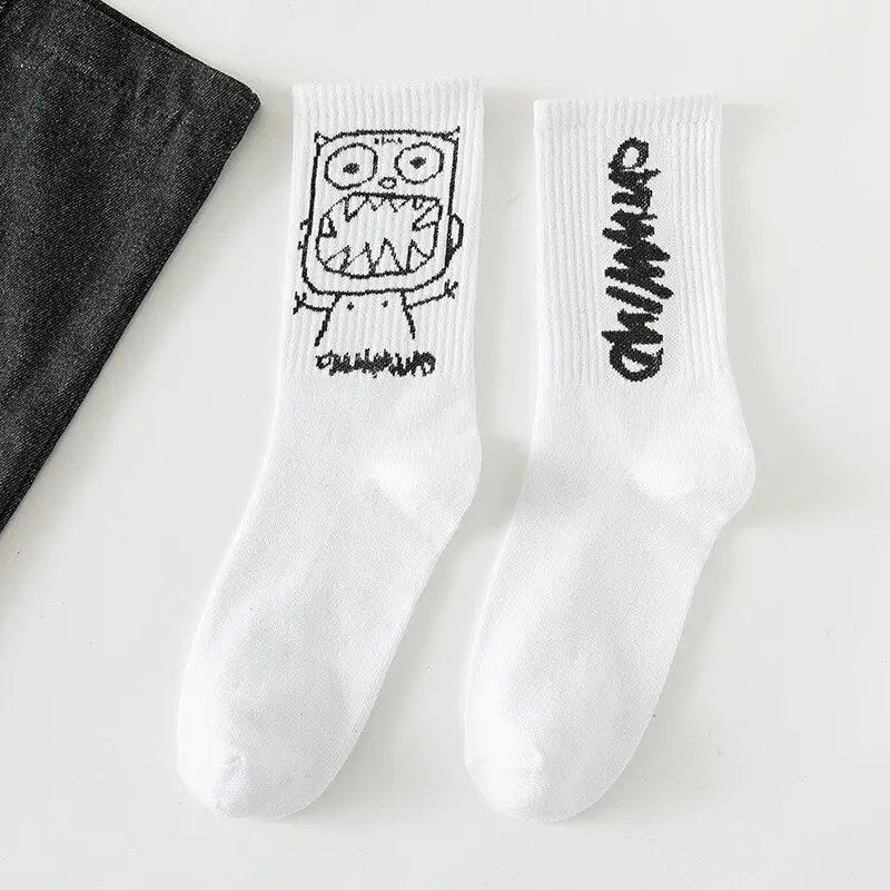 Cotton Bamboo Demon Face Socks