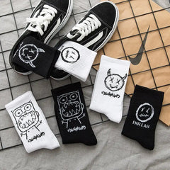 Cotton Bamboo Demon Face Socks