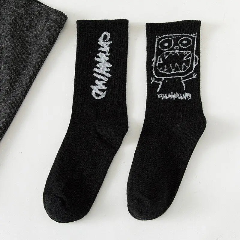 Cotton Bamboo Demon Face Socks