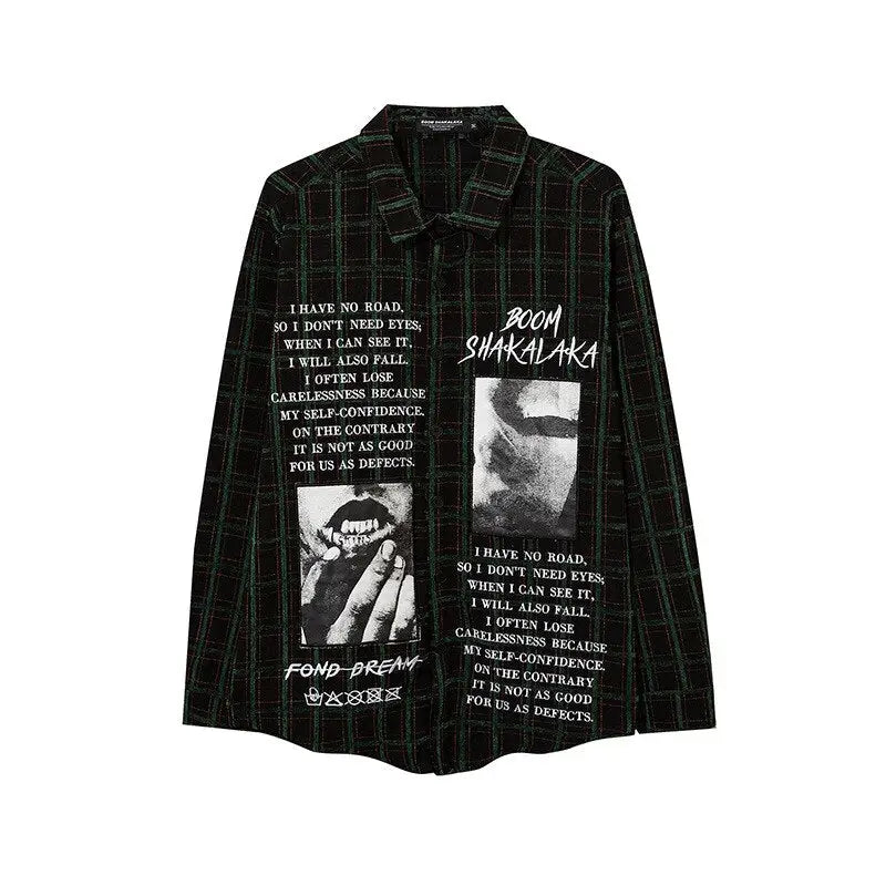 Cotton Boom Shakalaka Plaid Long Sleeve Shirt Green / M