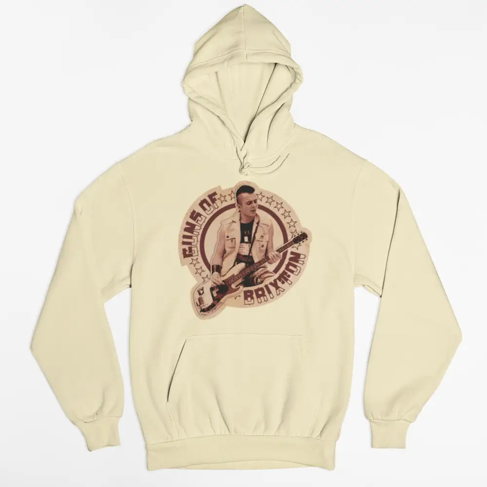 Cotton Brixton Hoodie Urban Streetwear Style Soft Cream / S