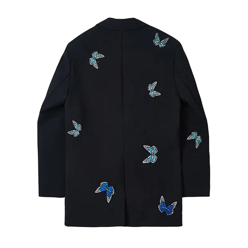 Cotton Butterfly Oversize Chain Blazer