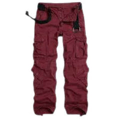 Cotton Cargo Pants Multi Pockets Loose Baggy Hip Style
