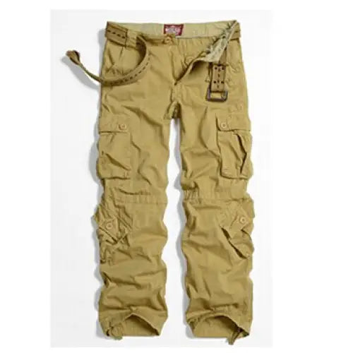 Cotton Cargo Pants Multi Pockets Loose Baggy Hip Style