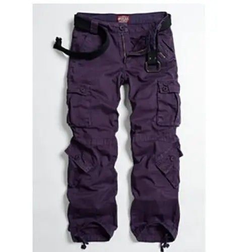 Cotton Cargo Pants Multi Pockets Loose Baggy Hip Style