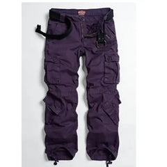 Cotton Cargo Pants Multi Pockets Loose Baggy Hip Style