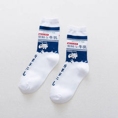 Cotton Cartoon Socks Specifications White-Marine-Blue