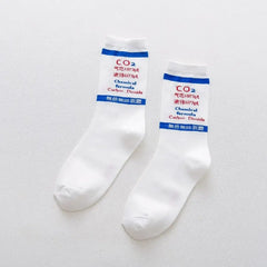 Cotton Cartoon Socks Specifications White-Sky Blue