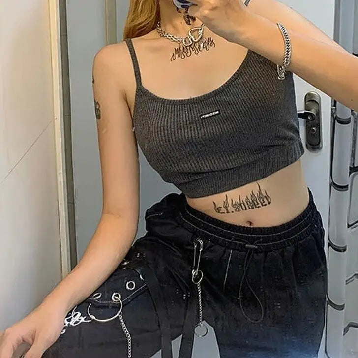 Cotton Chain Wide Leg Trousers Loose Pants