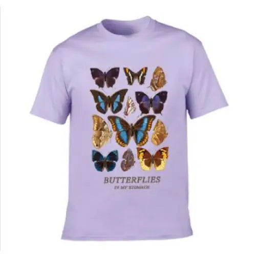 Cotton Color Butterfly T-Shirt for Casual Wear